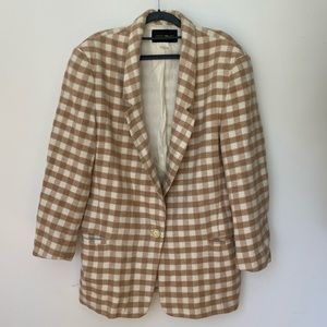Vintage plaid oversized blazer